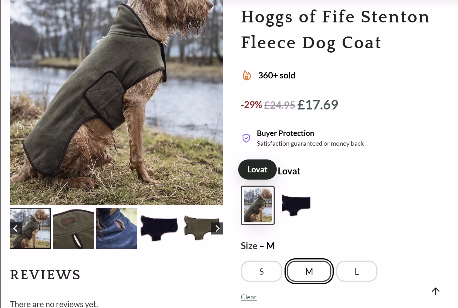 WooCommerce variable product page using image swatches for colour variations and text swatches for sizes